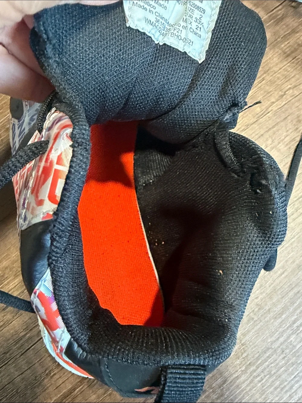 And1 Black and Orange Kids' High-Top Sneakers